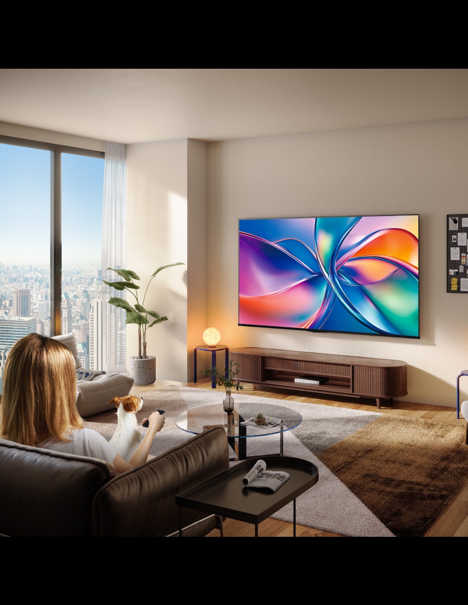 Pantalla smart tv hisense qled de 100 pulgadas 4k/uhd 100qd6sfm con fire os con ai smooth motion